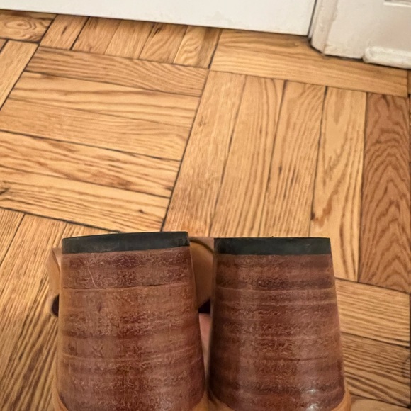 Nisolo Tan Open Toe Heeled Leather Sandals Size 7.5 - Picture 5 of 10